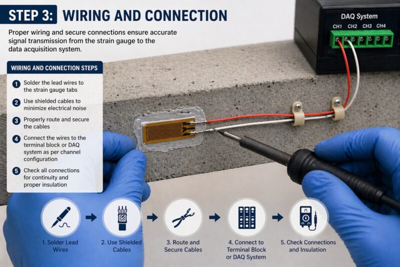 Installation Process in Structural Test Setups: Step 3: Wiring and Connection